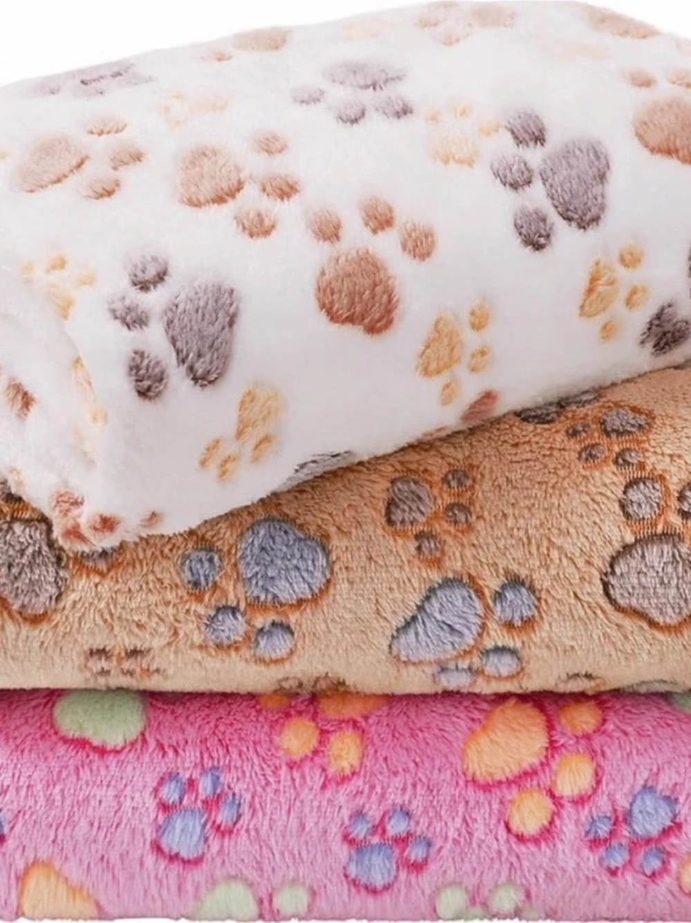 Dog Blankets 3-Pack, Super Soft Fluffy Fleece Pet Throw Warm
Premium flannel